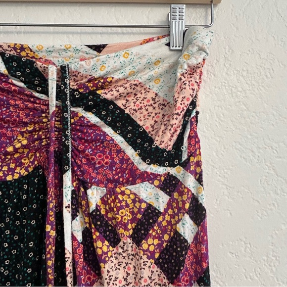 Esmara Boho Abstract Print Wrap Midi Skirt Women’s Size M Pink Black Festival - Picture 2 of 4